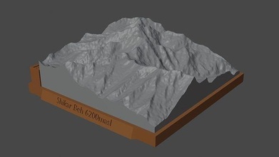 Schikar Berg Landschaft Vulkan Terrain Umgebung Natur Photogrammetrie Elevation Wissenschaft 3d print model - Mito3D