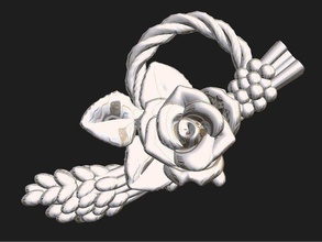 shimeima jewelry new year rose pendant wheat pendants 3d print model - Mito3D