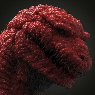 canela Godzilla cabeça escultura dinossauro monstro kaiju criatura jogos brinquedos 3d print model - Mito3D