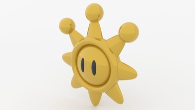 brillar duende mario serie 3d impresión modelo juguete miniatura escultura lindo estilizado juego Brillo Solar Dom Super Mario juegos juguetes 3d print model - Mito3D