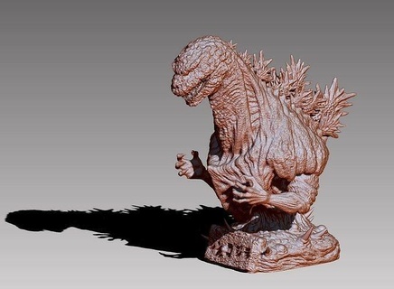 Shingodzilla büst Godzilla canavar yaratık Dinozor Kaiju Sanat heykeller 3d print model - Mito3D