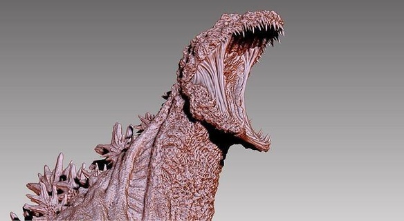 Shingodzilla baş açık ağız Godzilla canavar yaratık Kaiju oyuncaklar oyunlar 3d print model - Mito3D