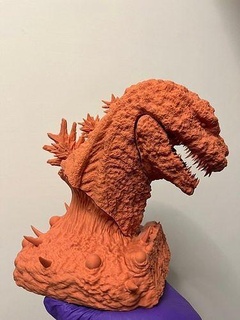 shingodzilla cabeza Godzilla monstruo kaiju criatura dinosaurio espinilla juegos juguetes 3d print model - Mito3D