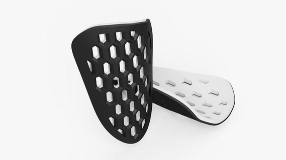 espinilleras fútbol 3d impresión modelo 3dprint imprimible 3dprintable espinilla guardia espinillera guardias proteccion engranaje almohadilla almohadillas bricolaje diy pasatiempo 3d print model - Mito3D