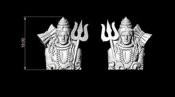 shining jewel shiva shankar rhino matrix ancient desktop illustration sculpture religion art symbol isolate statue buddha fashion ring equipment jesu jewelry pendants 3d print model - Mito3D