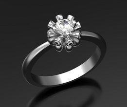 brillante conjunto anillo diamante joya compromiso delgado plata oro juventud primavera joyería platino precioso lujo arete romance anillos 3d print model - Mito3D
