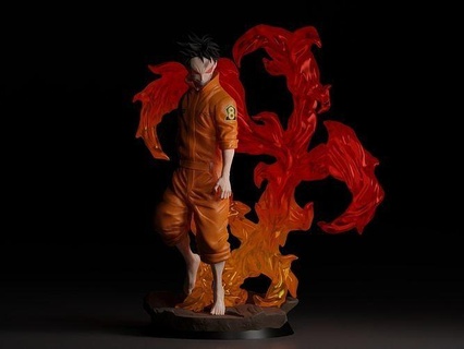 shinra kusakabe anime art manga fireforce character sculptures sculpture man pikachu printing zbrush resin 3d print model - Mito3D
