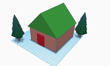 shiny borwo wluff house interior good cute outdoor 3d print model - Mito3D