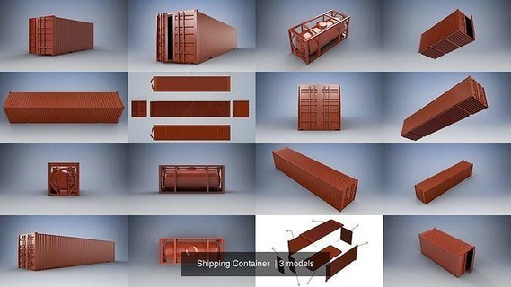shipping container container box warehouse storage shipment logistics cargo shipping 3dprint printing print model scale logistic diaroma printable transport games toys accessories games toys game game accessories shipping container storage box  3d print model - Mito3D