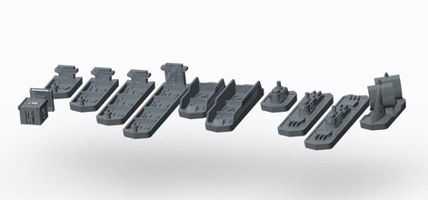 schiffe kiste panamax tafel spiele zeichen spielzeuge sterben d6 3d print model - Mito3D