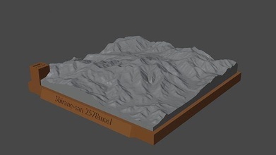 shirane-san mountain landscape volcano terrain environment nature photogrammetry elevation dem science 3d print model - Mito3D