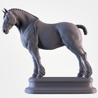 condado caballo animal animales granja miniaturas imprimible Arte plata cavalo oro decoración 3dmodel Oeste esculturas 3d print model - Mito3D