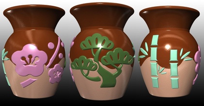 shochikubai vase ornaments object nature environment appearance landscape life decoration hobby diy 3d print model - Mito3D