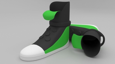 zapato llavero 3d impresión modelo Zapatos Listo vistoso juegos juguetes 3d print model - Mito3D