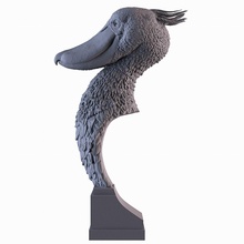 shoebill statue of dragon bird nature sculpture decor animal animals miniature printable silver resin gold props assets cage toucan art sculptures 3d print model - Mito3D