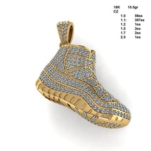 sapatos pingente diamante moda adidas joalheria pingentes 3d print model - Mito3D