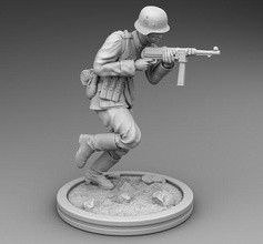 disparo alemán soldado Ejército urss guerra mundo peligro 3d modelos impresión perro juegos juguetes 3d print model - Mito3D