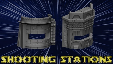 shooting stations star wars starwars sci fi science fiction technology building terrain wargame scenic future shootin postation fire imperial empire death games toys game accessories 3d print model - Mito3D
