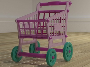 compras carrinho crianças brinquedo mercado criança bebê enigma montagem labirinto jogos brinquedos 3d print model - Mito3D