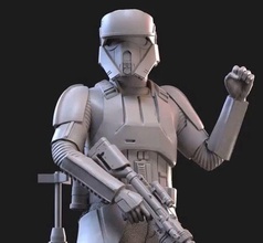 soldado costa estrella guerras arte fan guerra galaxias ciencia fi espacio clon clones stormtrooper ficción mandaloriano coleccionable estatua 3dprint esculturas 3d print model - Mito3D