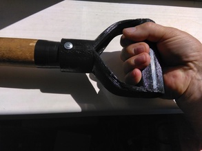 shovel handle serving petg wood house outdoor 3d print model - Mito3D