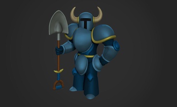 shovel knight - 3d listo para imprimir juegos-juguetes figura carácter la pala shovelknight indegame 3dprint 3dpritnable printready caballero de los videojuegos estatua juegos juguetes otros 3d print model - Mito3D