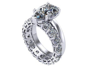 show fuori ring diamante d'oro argento gioielli anello anelli 3d print model - Mito3D