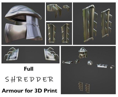 shredder armour 3d print ninja tmnt turtles mutant donatello leonardo raphael michelangelo shredd cos play cosplay retro cartoon hobby diy 3d print model - Mito3D