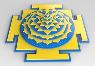 shree yantra shreeyantra mahayantra yoga shiva art mathematical 3d print model - Mito3D