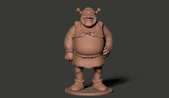 shrek std mat 3d model character people monster ogre dreamworks sony pixar fiona person male fantasy photorealistic vray characters anatomy orc creature art sculptures 3d print model - Mito3D