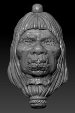 el encogimiento de la cabeza colgante joyería shrunkenhead spooky monster miedo kidsjewelry colgantes 3d print model - Mito3D