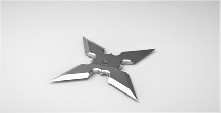 shuriken weapon melee anime samurai steel print milling japan blade diy replica hobby printable 3d print model - Mito3D