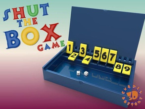 shut box game games-toys board dice numbers tiles 2player 4player 3player 1player games toys 3d print model - Mito3D
