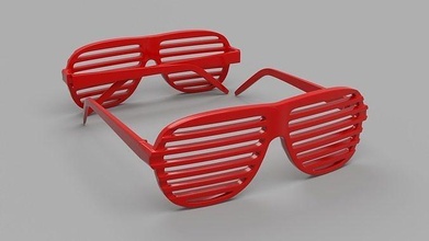 shutter shade sunglass glasses eyeglasses sunglasses spectacles specs eyewear accessories eye fashion design modern retro vintage stylish protection louvered models 3d print model - Mito3D