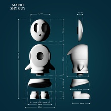 timide gars mario super lowpoly highpoly nintendo jeu vidéo personnage 3dprint jeux jouets accessoires ennemi 3d print model - Mito3D