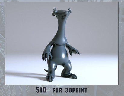 Sid 3dprint personagem roupas gelo mulher homem humano animal arte moda fantasia mamífero esculturas fêmea diego impressão 3d print model - Mito3D
