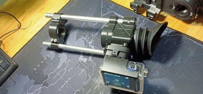 side scope cam mount sidescope hawkeye firefly8se scopecam optic hobby diy actioncamera 3d print model - Mito3D