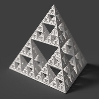 sierpinski frattale piramide triangolare geometrico arte modello poliedro triangolo forma matematica scultura matematico liscio 3d print model - Mito3D