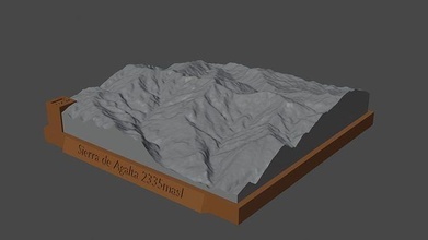 sierra agalte Montagne paysage volcan terrain environnement nature photogrammétrie élévation dem science 3d print model - Mito3D