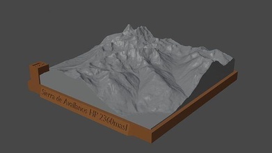 Sierra Avalanos hp Berg Landschaft Vulkan Terrain Umgebung Natur Photogrammetrie Elevation Wissenschaft 3d print model - Mito3D