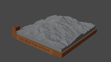 Sierra blanca Gipfel Berg Landschaft Vulkan Terrain Umgebung Natur Photogrammetrie Elevation Wissenschaft 3d print model - Mito3D