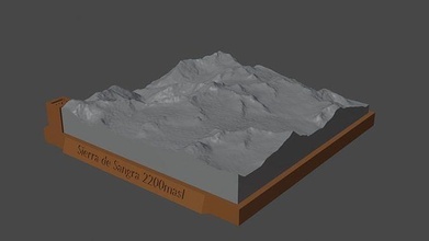 Sierra blutet Berg Landschaft Vulkan Terrain Umgebung Natur Photogrammetrie Elevation Wissenschaft 3d print model - Mito3D