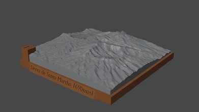 serra papai noel martha montanha panorama vulcão terreno Ambiente natureza fotogrametria elevação dem Ciência 3d print model - Mito3D