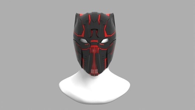 sifi helmet 3d print ravindum50 black panther puma comiccon highpoly xmas horror hobby diy robotics 3d print model - Mito3D