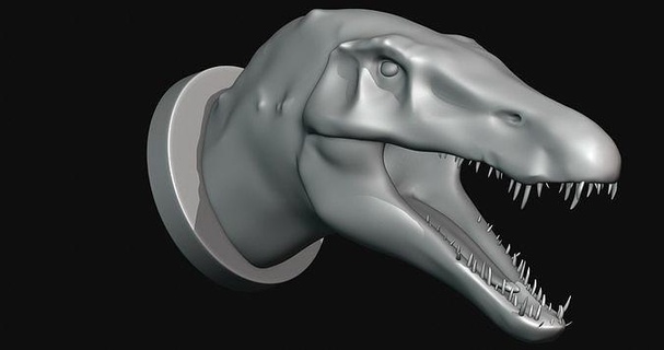 sigilmassasaurus baş 3d model yazdırılabilir Yazdır Dinozor Sanat heykeller 3d print model - Mito3D