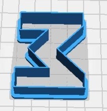 sigma oberer höher fall mantel plätzchen cutter griechisch alphabet spiele spielzeuge 3d print model - Mito3D