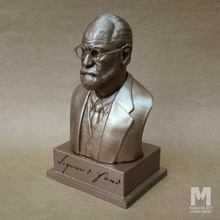 sigmund freud buste portrait père of psychanalyse padre l'autriche psychologue psychologue psychologie art sculptures 3d print model - Mito3D