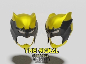 signal dc comics tragbar helm 3d druckbar batman rotkäppchen batgirl übermensch maske fledermausflügel robin hobby diy 3d print model - Mito3D