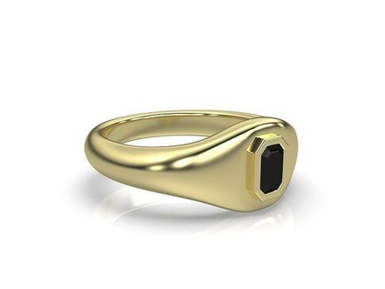signet emerald rings jewelry ring gold diamond ring printable jewelry rings jewellery wedding brilliant engagement ring fashion ring fashion silver diamond jewel gem white fashion beauty gold ring  3d print model - Mito3D