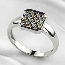 signet fashion gold ring rhino jewel 3dprint printable print gem citrine diamond wedding engagement ruby emerald sapphire brilliant pave jewelry rings 3d print model - Mito3D